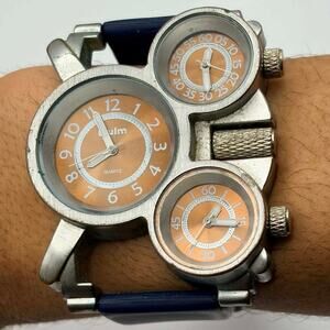 Vintage Silver & Brown Oulm Men’s Watch